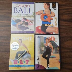 DVD Lot Cardio Ball Quick Fix B.L.T. Karen Voight Cathe Basic Step Workout
